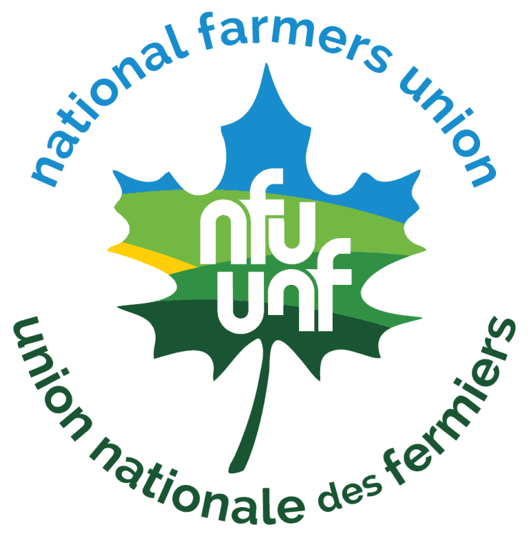 The Ontario national farmers union logo showcases the essence of farming in the region.