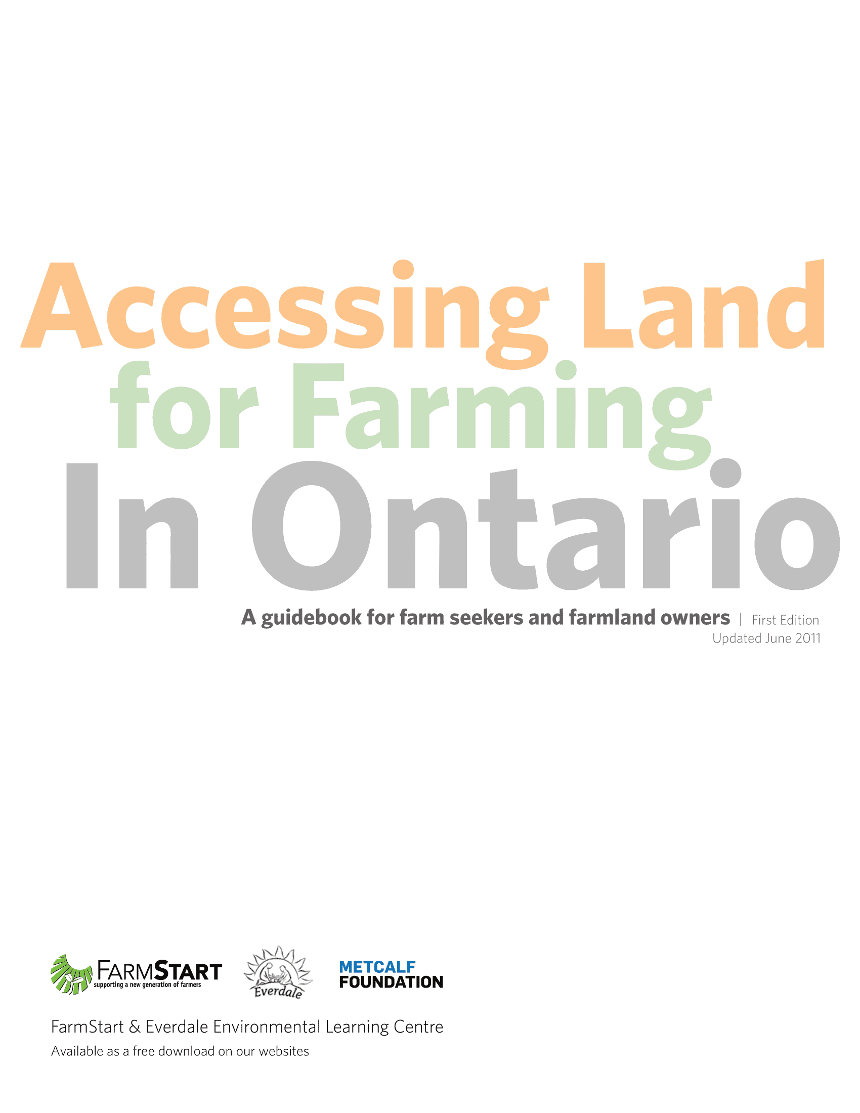 Accessing Land for Farming in Ontario (Guide) NFUO