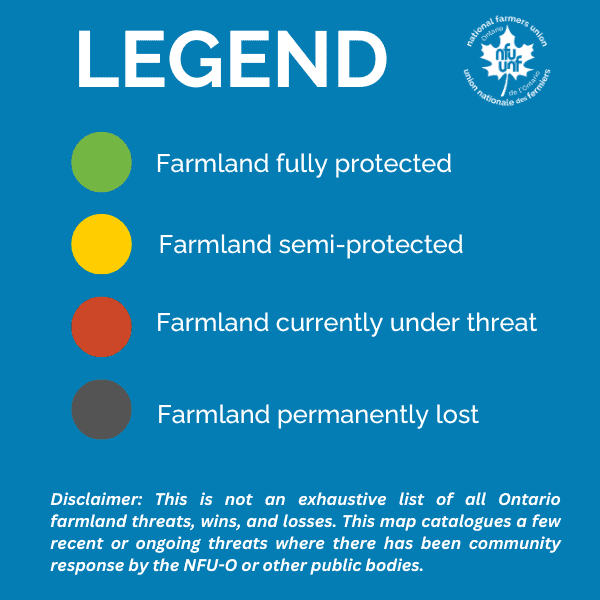 Protect Ontario Farmland Map Legend