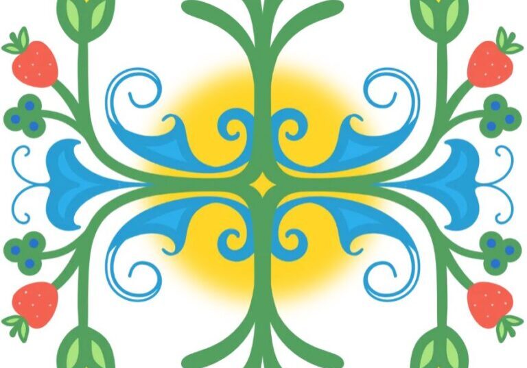 NFU 2025 Convention Graphic - a parallel pattern in green, red, yellow, and blue illustrating the vibrancy of our food system and food movement.